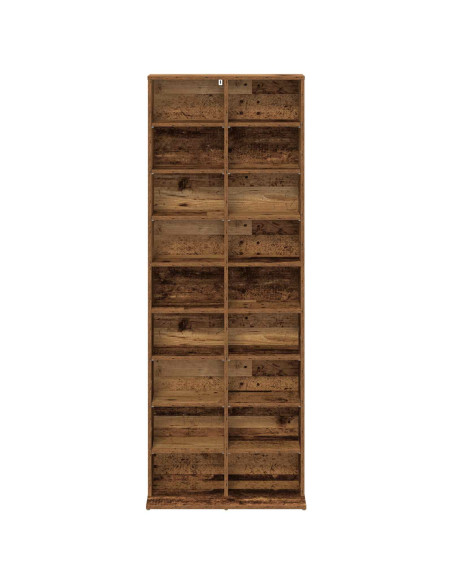 Mobile per CD Legno antico 65 x 23,5 x 175 cm