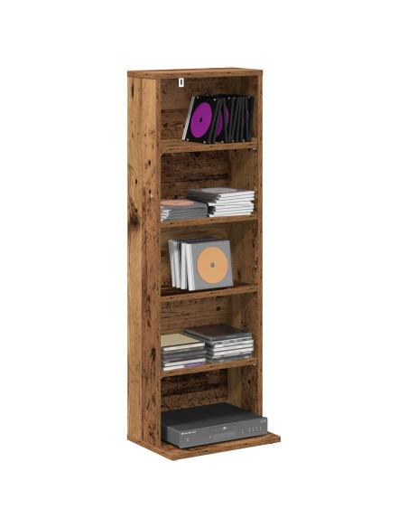 Mobile per CD Legno antico 33 x 23,5 x 97,5 cm