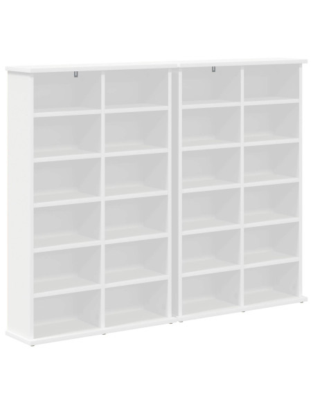 Mobile per CD 2 pz Bianco 60 x 17 x 92 cm Legno ingegnerizzato