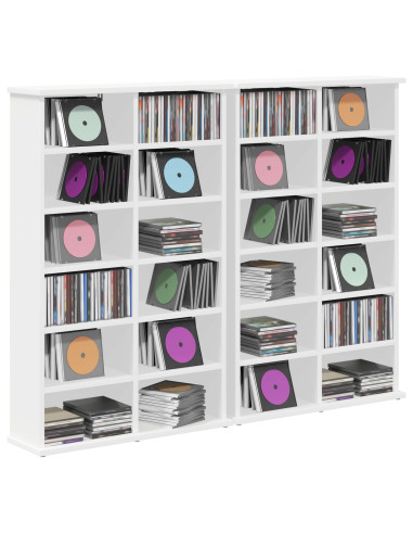 Mobile per CD 2 pz Bianco 60 x 17 x 92 cm Legno ingegnerizzato
