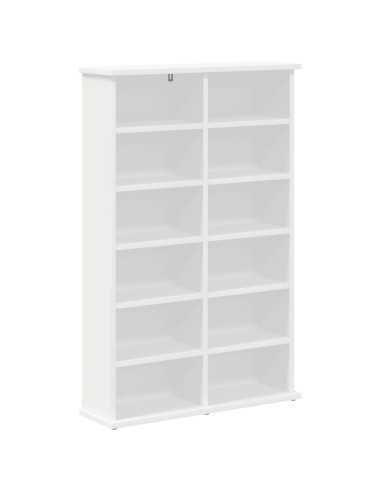 Mobile per CD 2 pz Bianco 60 x 17 x 92 cm Legno ingegnerizzato