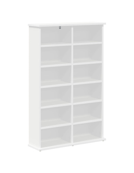 Mobile per CD 2 pz Bianco 60 x 17 x 92 cm Legno ingegnerizzato
