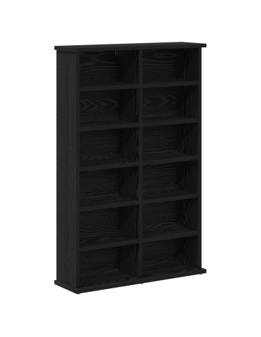 Mobile per CD 2 pz Rovere Nero 60 x 17 x 92 cm