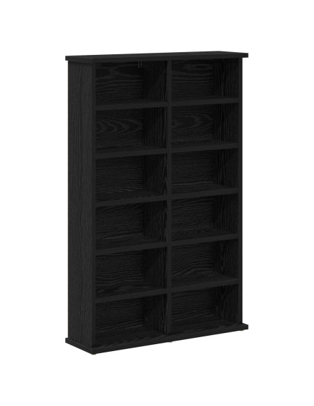 Mobile per CD 2 pz Rovere Nero 60 x 17 x 92 cm