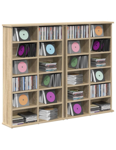 Mobile per CD 2 pz Rovere Sonoma 60 x 17 x 92 cm