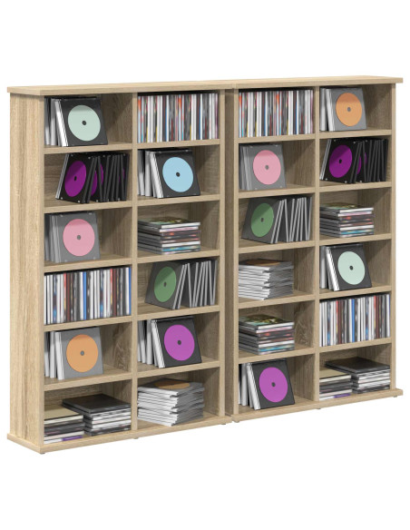 Mobile per CD 2 pz Rovere Sonoma 60 x 17 x 92 cm