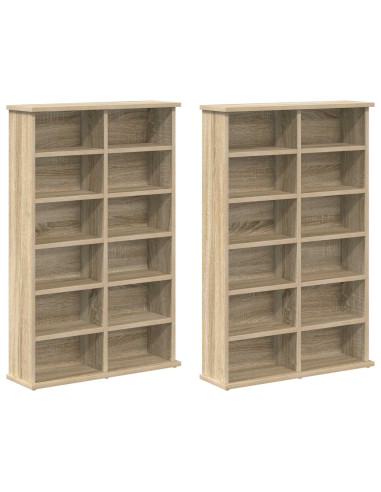 Mobile per CD 2 pz Rovere Sonoma 60 x 17 x 92 cm
