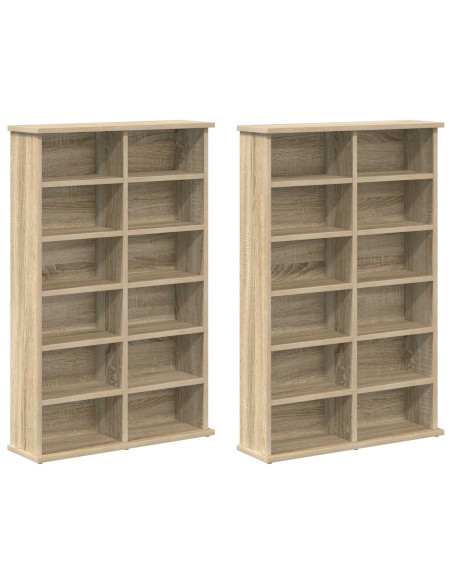 Mobile per CD 2 pz Rovere Sonoma 60 x 17 x 92 cm