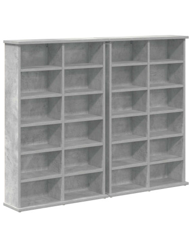 Mobile per CD 2 pz Grigio Cemento 60 x 17 x 92 cm
