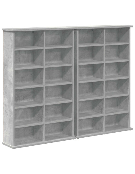 Mobile per CD 2 pz Grigio Cemento 60 x 17 x 92 cm