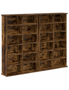 Mobile per CD 2 pz Rovere Fumo 60 x 17 x 92 cm 2