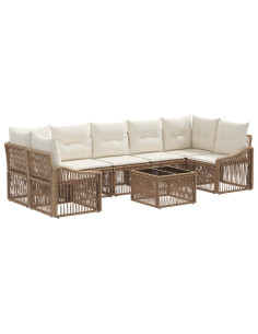 Set Divano da Giardino 8 pz Beige polyrattan 2