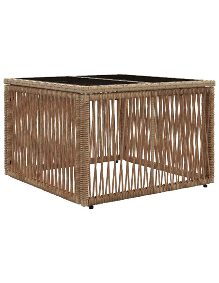 Set Divano da Giardino 6 pz Beige polyrattan