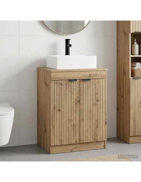 Set di mobili per il bagno Rovere Artigianale