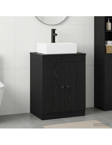 Set di mobili per il bagno Rovere Nero Legno ingegnerizzato