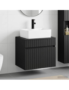 Set di mobili per il bagno Nero Legno ingegnerizzato