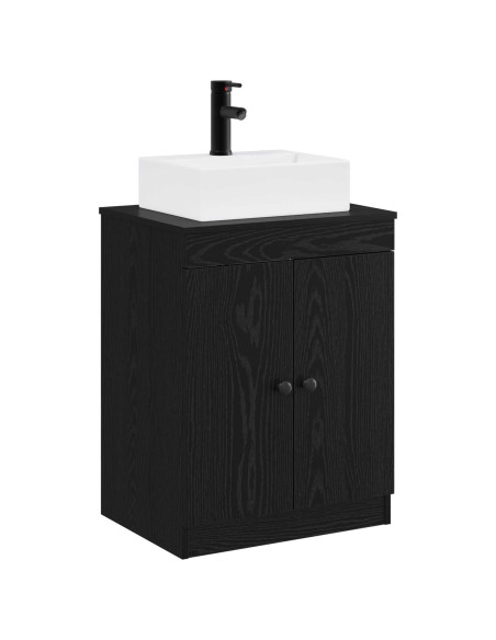 Set di mobili per il bagno Rovere Nero Legno ingegnerizzato