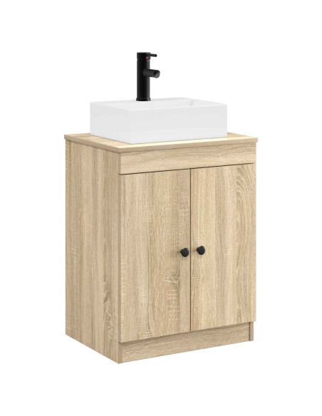 Set di mobili per il bagno Rovere Sonoma Legno ingegnerizzato