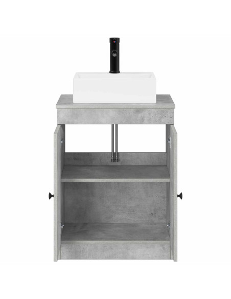Set di mobili per il bagno Grigio Cemento Legno ingegnerizzato