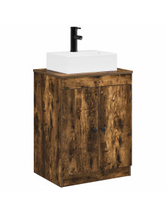 Set di mobili per il bagno Rovere Fumo Legno ingegnerizzato 2