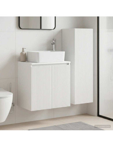 Set di mobili per il bagno 2 pz Bianco 33 x 34,5 x 100 cm