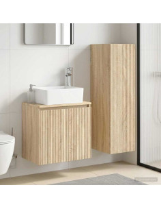 Set di mobili per il bagno 2 pz Rovere Sonoma