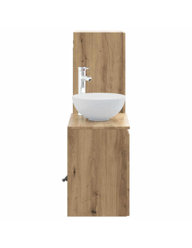 Set di mobili per il bagno 2 pz Rovere Artigianale