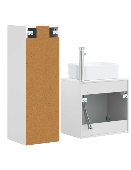 Set di mobili per il bagno 2 pz Bianco 33 x 34,5 x 100 cm