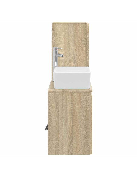 Set di mobili per il bagno 2 pz Rovere Sonoma