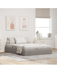 Letto ottomano con archiviazione Talpa 140 x 190 cm Tessuto