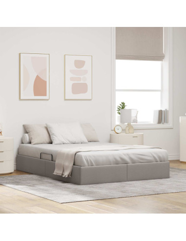 Letto ottomano con archiviazione Talpa 140 x 190 cm Tessuto