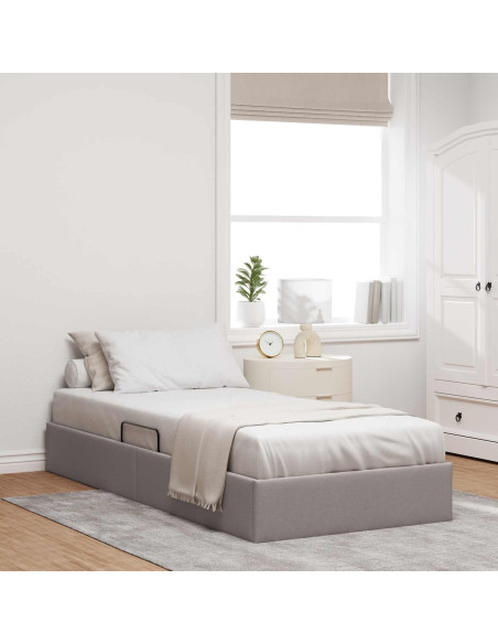 Letto ottomano con archiviazione Talpa 100 x 200 cm Tessuto