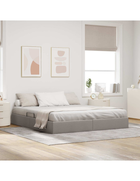 Letto ottomano con archiviazione Talpa 180 x 200 cm Tessuto