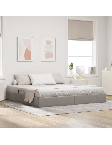 Letto ottomano con archiviazione Talpa 200 x 200 cm Tessuto