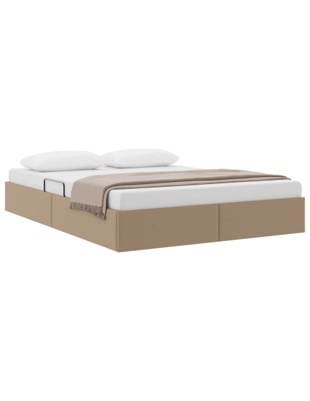 Letto ottomano Cappuccino 140 x 200 cm Pelle Sintetica