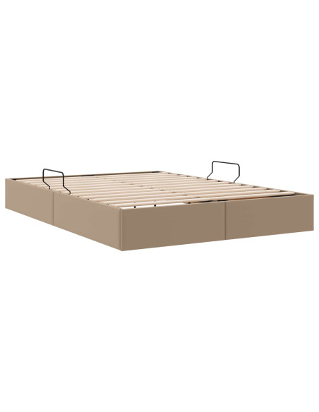 Letto ottomano Cappuccino 140 x 200 cm Pelle Sintetica