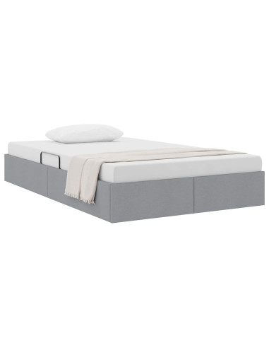 Letto ottomano Grigio chiaro 120 x 200 cm Tessuto