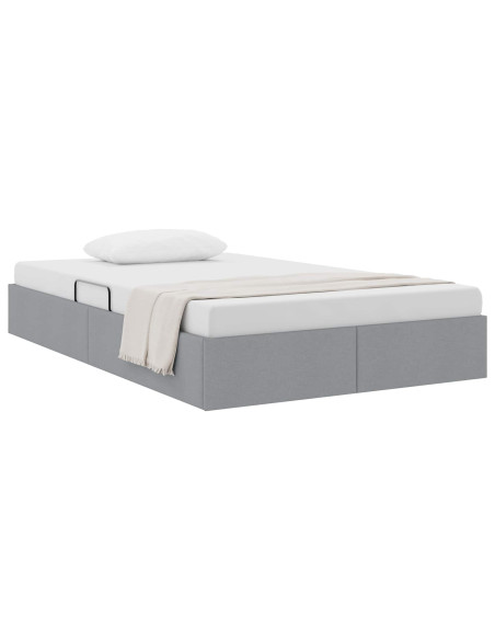Letto ottomano Grigio chiaro 120 x 200 cm Tessuto