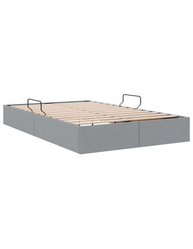 Letto ottomano Grigio chiaro 120 x 200 cm Tessuto