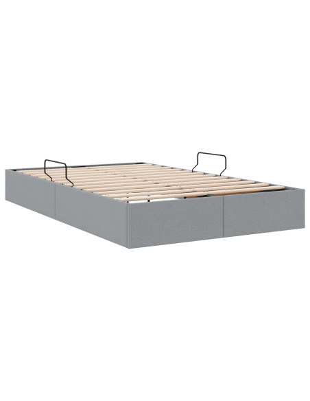 Letto ottomano Grigio chiaro 120 x 200 cm Tessuto