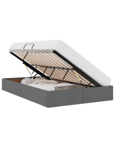 Letto ottomano Grigio scuro 120 x 200 cm Tessuto 2