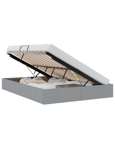Letto ottomano Grigio chiaro 140 x 190 cm Tessuto 2