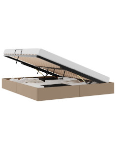 Letto ottomano Cappuccino 180 x 200 cm Pelle Sintetica 2
