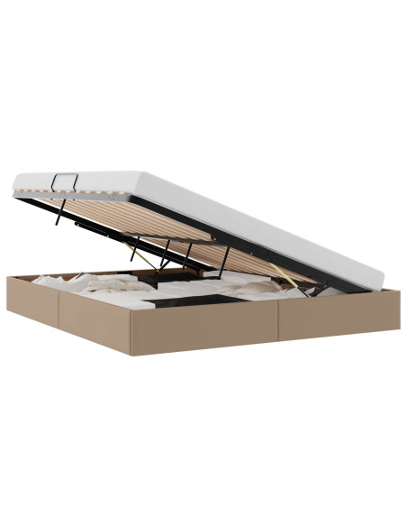 Letto ottomano Cappuccino 180 x 200 cm Pelle Sintetica
