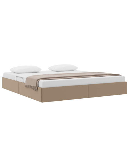 Letto ottomano Cappuccino 180 x 200 cm Pelle Sintetica