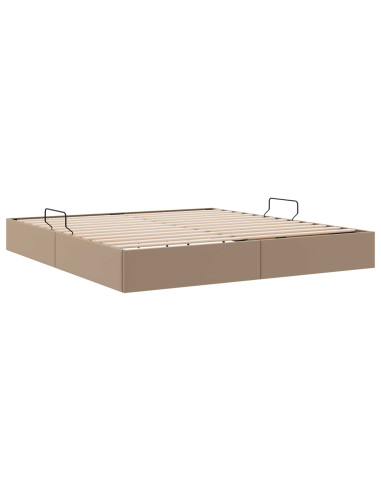 Letto ottomano Cappuccino 180 x 200 cm Pelle Sintetica