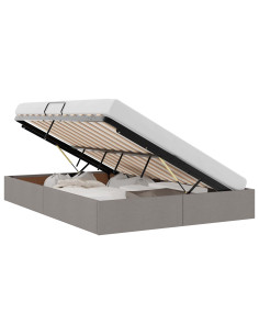 Letto ottomano con archiviazione Talpa 140 x 190 cm Tessuto 2