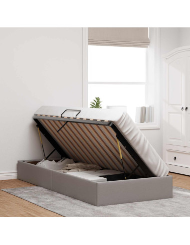 Letto ottomano con archiviazione Talpa 100 x 200 cm Tessuto