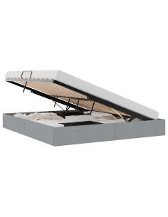 Letto ottomano Grigio chiaro 180 x 200 cm Tessuto 2