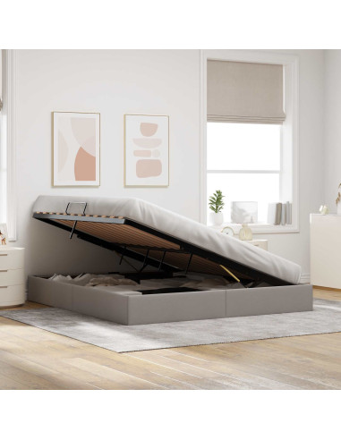 Letto ottomano con archiviazione Talpa 180 x 200 cm Tessuto